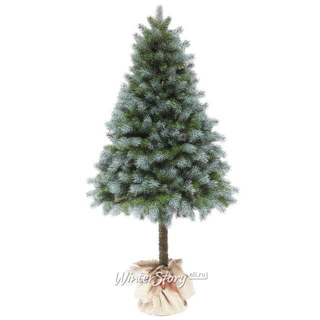 Искусственная елка на ножке Жаклин 150 см зелено-голубая, ЛИТАЯ 100% ElkaDe