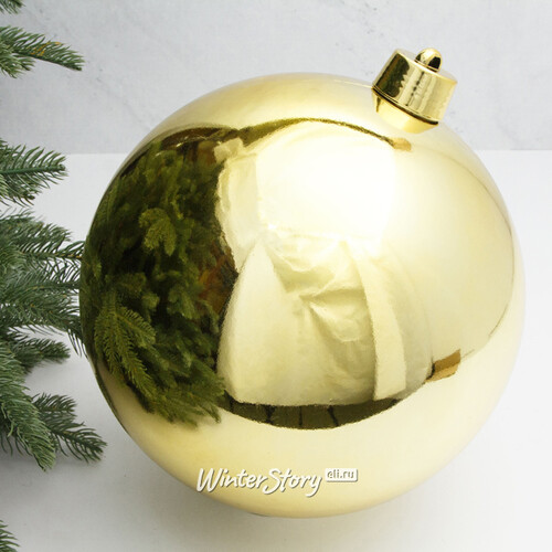 Пластиковый шар 30 см золотой глянцевый, Winter Decoration Winter Deco