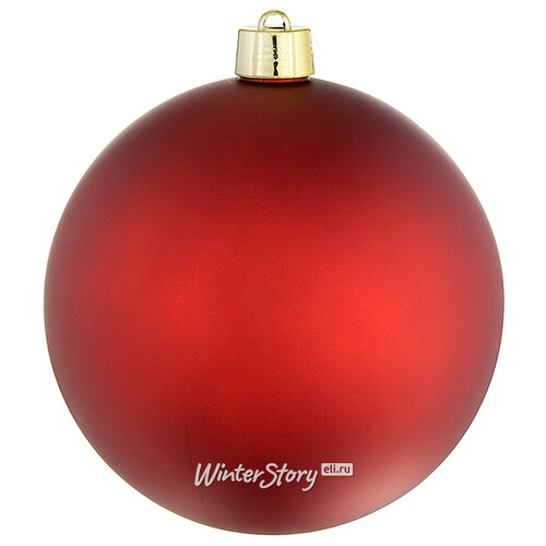 Пластиковый шар 30 см красный матовый, Winter Decoration Winter Deco