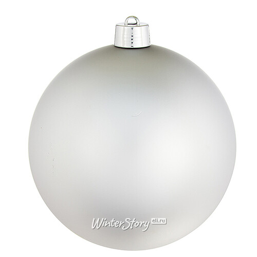 Пластиковый шар 30 см серебряный матовый, Winter Decoration Winter Deco