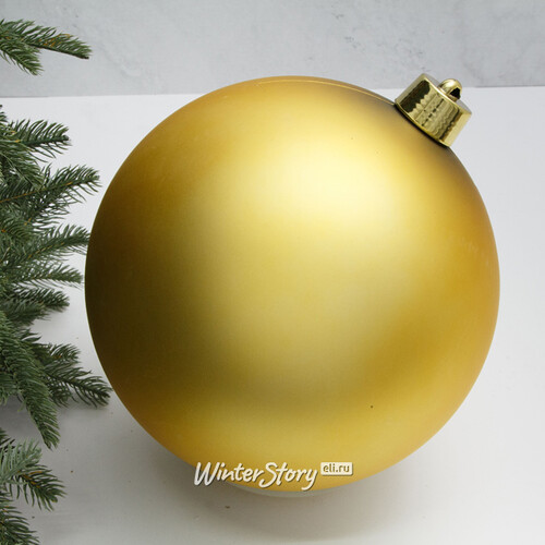 Пластиковый шар 30 см золотой матовый, Winter Decoration Winter Deco