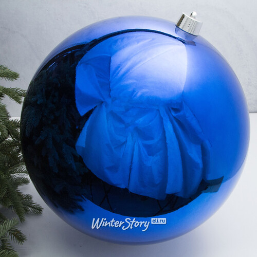 Пластиковый шар 50 см синий глянцевый, Winter Decoration Winter Deco