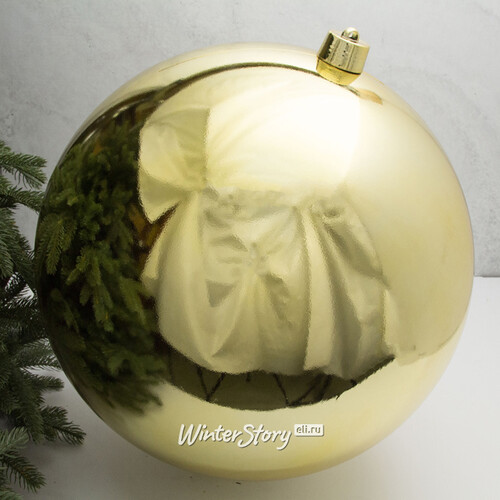 Пластиковый шар 50 см золотой глянцевый, Winter Decoration Winter Deco