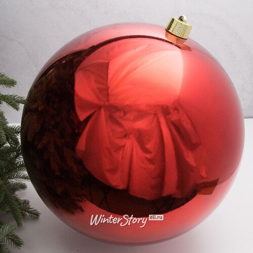 Пластиковый шар 50 см красный глянцевый, Winter Decoration Winter Deco