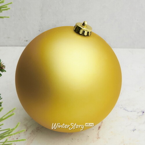 Пластиковый шар 15 см золотой матовый, Winter Decoration Winter Deco