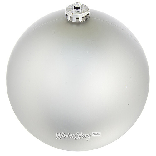 Пластиковый шар 15 см серебряный матовый, Winter Decoration Winter Deco