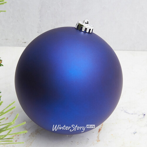 Пластиковый шар 15 см синий матовый, Winter Decoration Winter Deco