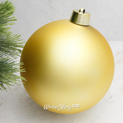 Пластиковый шар 25 см насыщенно-золотой матовый, Winter Decoration Winter Deco
