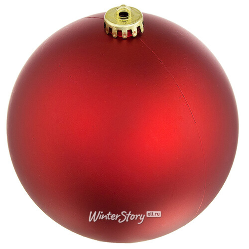 Пластиковый шар 15 см красный матовый, Winter Decoration Winter Deco