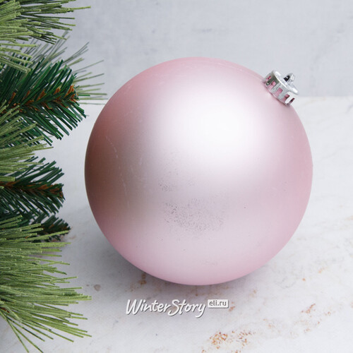 Пластиковый шар 15 см розовый матовый, Winter Decoration Winter Deco