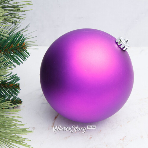 Пластиковый шар 15 см фиолетовый матовый, Winter Decoration Winter Deco