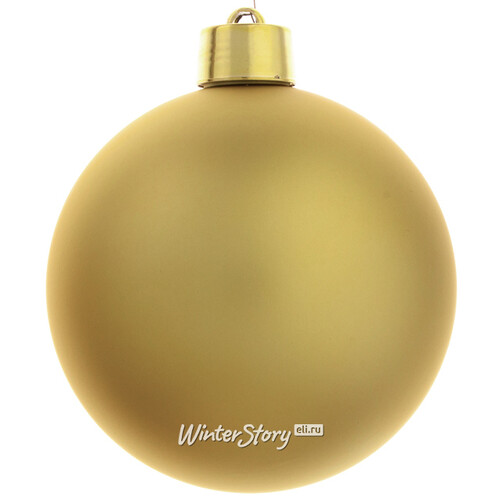 Пластиковый шар 20 см насыщенно-золотой матовый, Winter Decoration Winter Deco