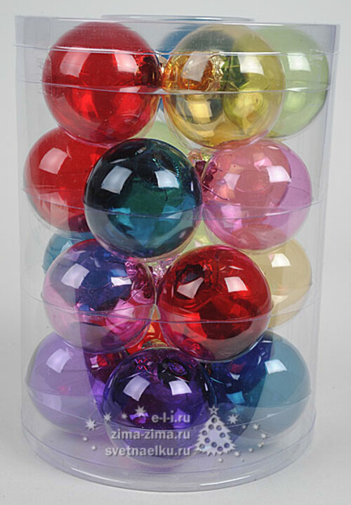 Коллекция стеклянных шаров Мыльные Пузыри 6 см, 20 шт Kaemingk