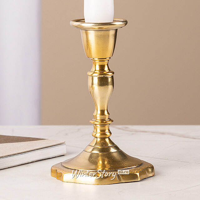 Декоративный подсвечник на 1 свечу Элиас 12 см, золотой Swerox