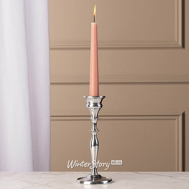 Декоративный подсвечник на 1 свечу Андерс 20 см, серебряный Swerox