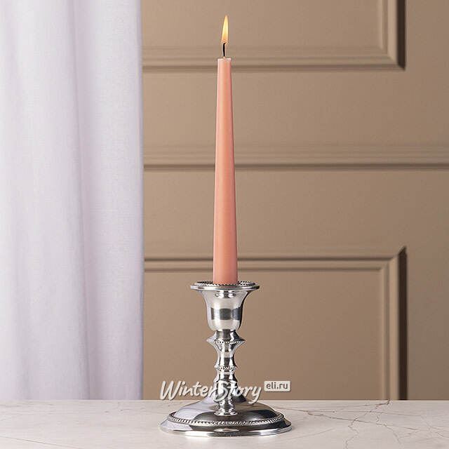 Декоративный подсвечник на 1 свечу Ларс 14 см, серебряный Swerox