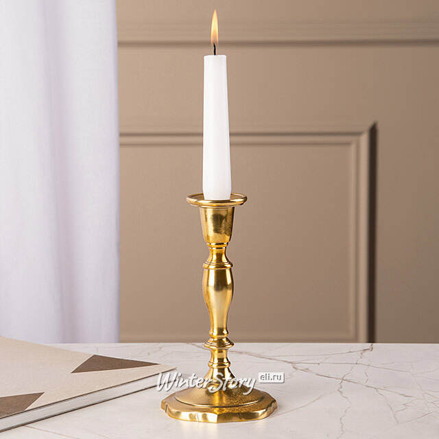 Декоративный подсвечник на 1 свечу Виллиам 18 см, золотой Swerox