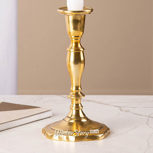 Декоративный подсвечник на 1 свечу Виллиам 18 см, золотой Swerox