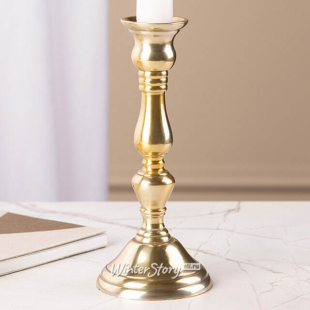 Декоративный подсвечник на 1 свечу Юхан 18 см, золотой Swerox