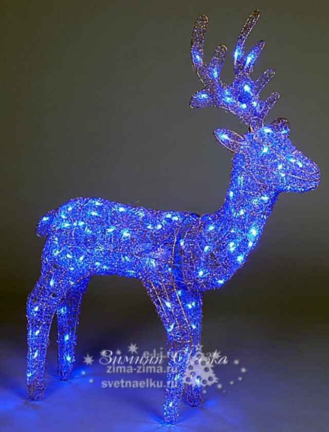 Олень серебряный анимационный, 100 см Holiday Classics