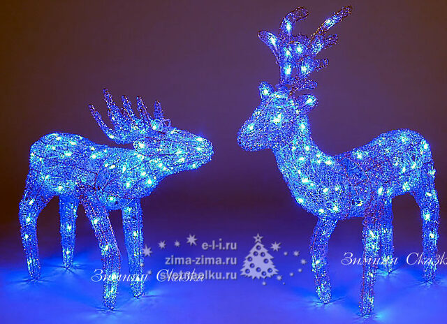 Олени светящиеся анимационные