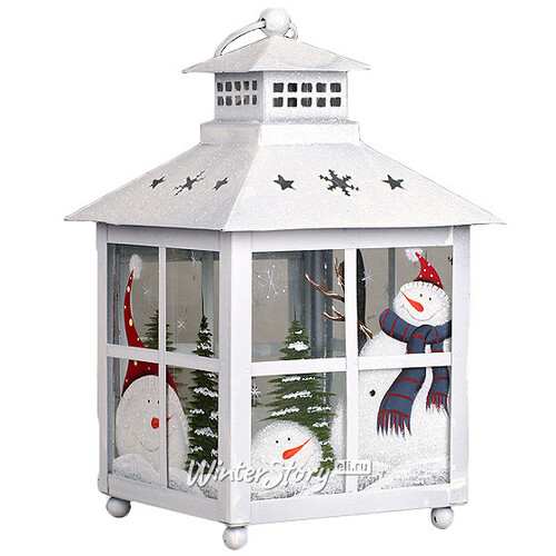 Фонарик рождественский Старинные окна, белый, 15*15*25 см Holiday Classics