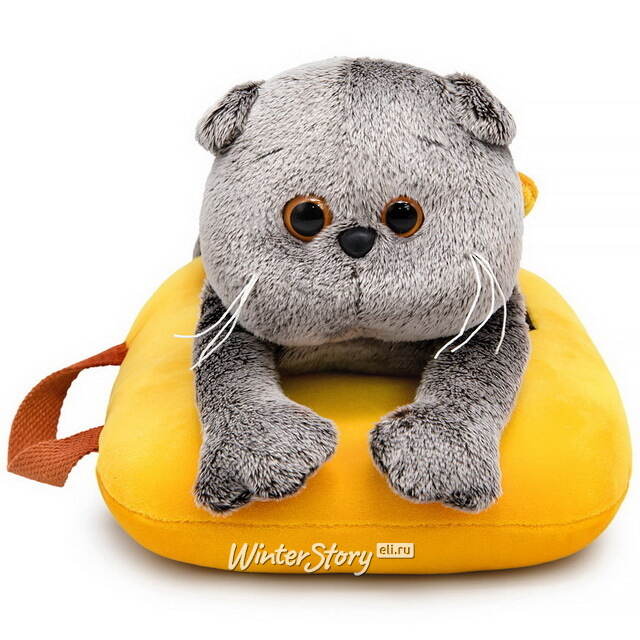 Мягкая игрушка Кот Басик на подушке 25 см Budi Basa