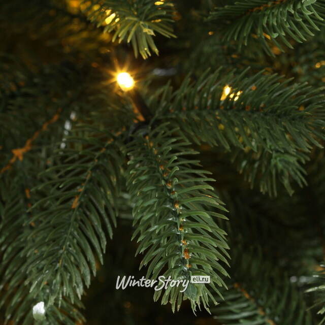 Искусственная елка с лампочками Королева Леса 185 см, 380 теплых белых ламп, ЛИТАЯ 100% ElkaDe