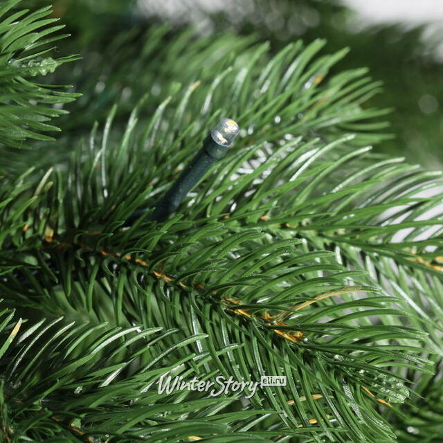 Искусственная елка с лампочками Королева Леса 185 см, 380 теплых белых ламп, ЛИТАЯ 100% ElkaDe