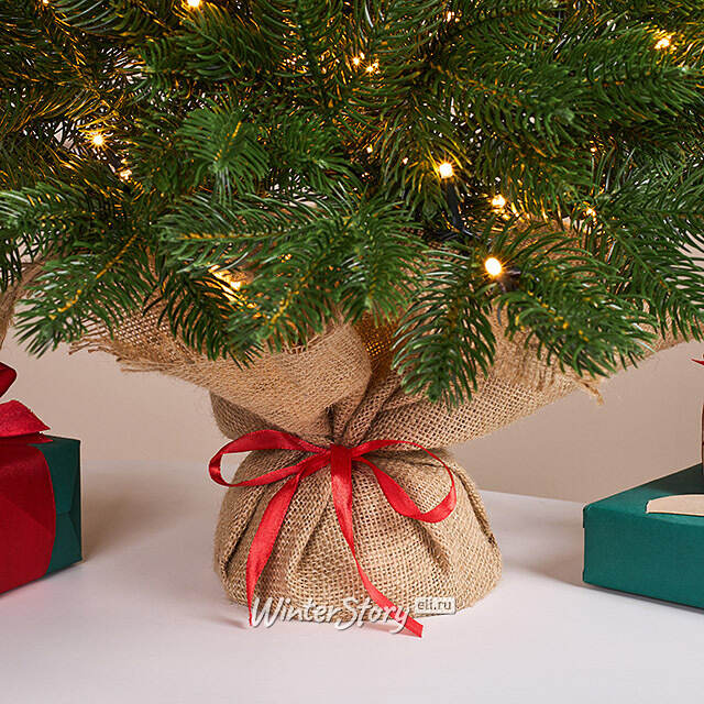 Настольная елка с лампочками Королева Леса 60 см в мешочке, ЛИТАЯ 100% ElkaDe (ЕлкаДе)