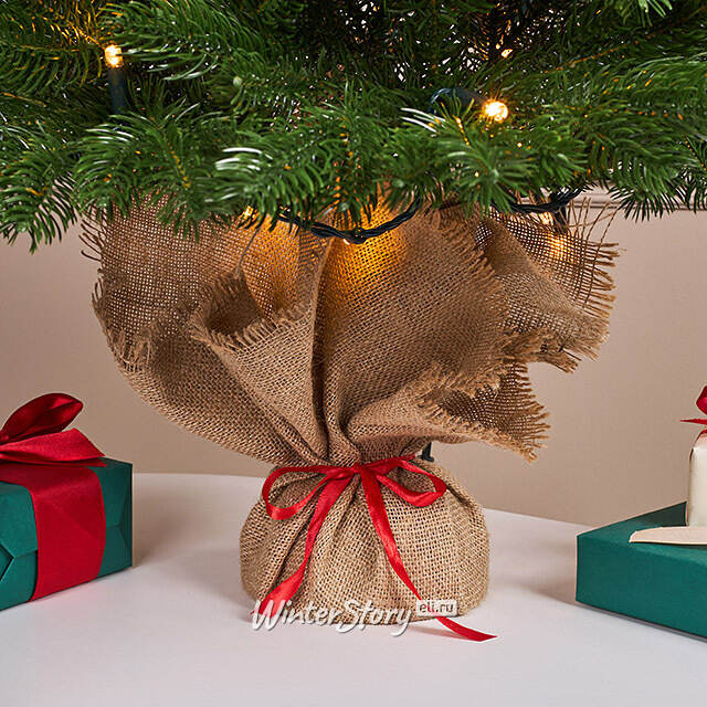 Настольная елка с лампочками Королева Леса 90 см в мешочке, ЛИТАЯ 100% ElkaDe