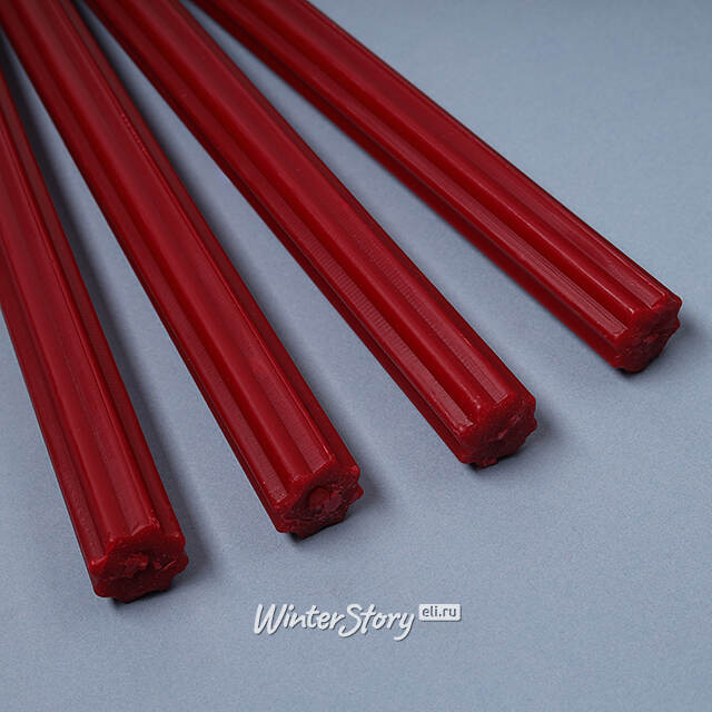 Высокие свечи 30 см Астерия бордовые, 4 шт Candleslight (Кэндлслайт)