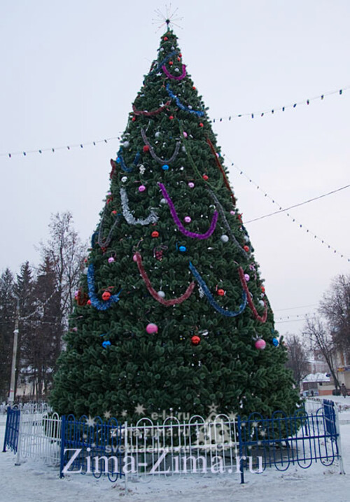 Уличная светодинамическая елка Уральская 17 м каркасная, ЛЕСКА GREEN TREES