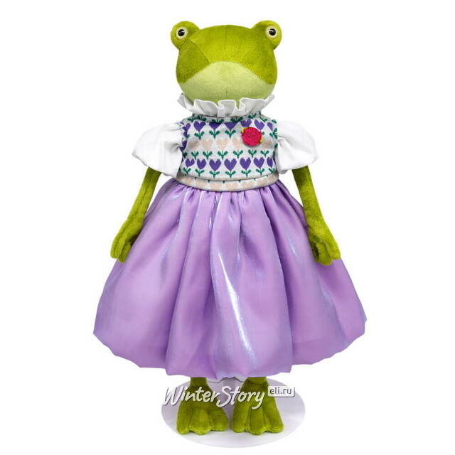 Мягкая игрушка Лягушка Джейн Кваковская в жаккардовом жилете 24 см Budi Basa