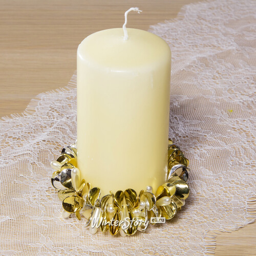 Украшение для свечи на резинке Золотой браслет с жемчугом Swerox