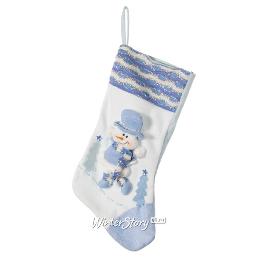 Носок рождественский Арктика - Снеговик, 13 см Holiday Classics