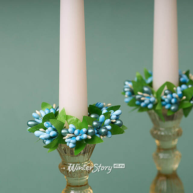 Венок для свечи Spring Berry 7 см, голубой Swerox