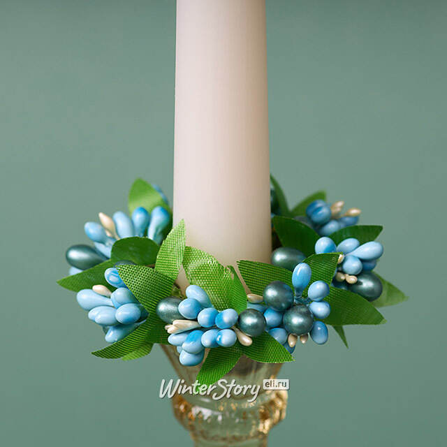 Венок для свечи Spring Berry 7 см, голубой Swerox