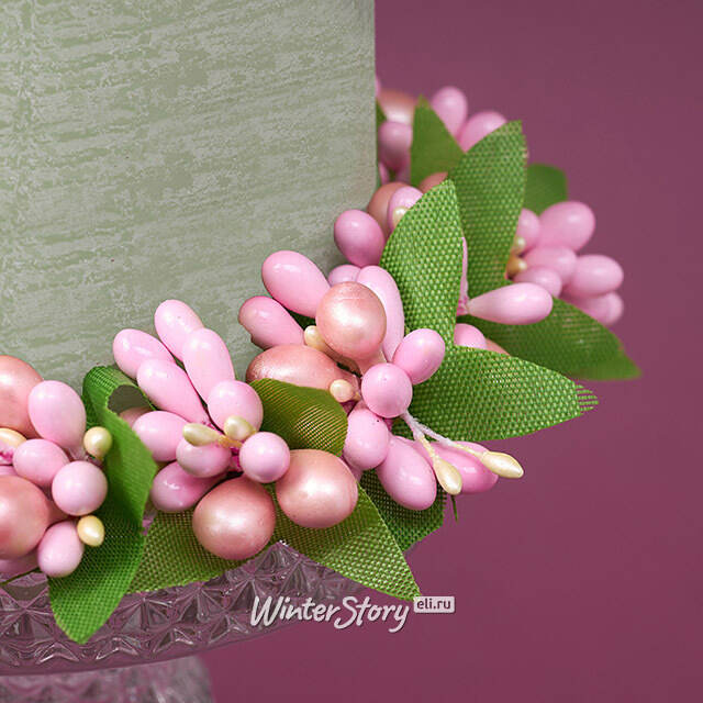 Венок для свечи Spring Berry 11 см, розовый Swerox