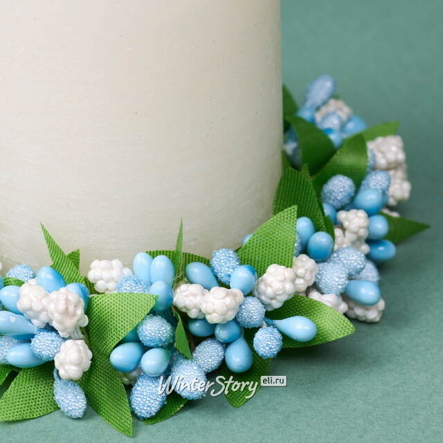 Венок для свечи Summer Berry 11 см, голубой Swerox