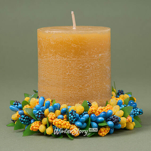 Венок для свечи Summer Berry 11 см, желтый Swerox