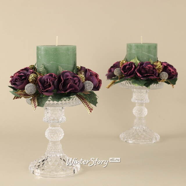 Стеклянный подсвечник Grammy 12 см EDG