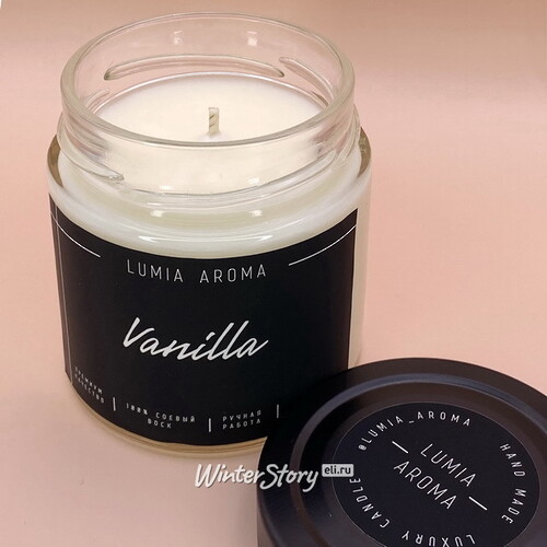 Ароматическая соевая свеча Vanilla 200 мл, 40 часов горения Lumia Aroma