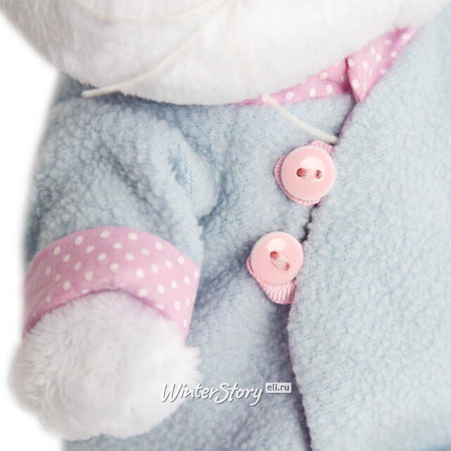 Мягкая игрушка Кошечка Лили Baby в голубой курточке в китайском стиле 20 см Budi Basa