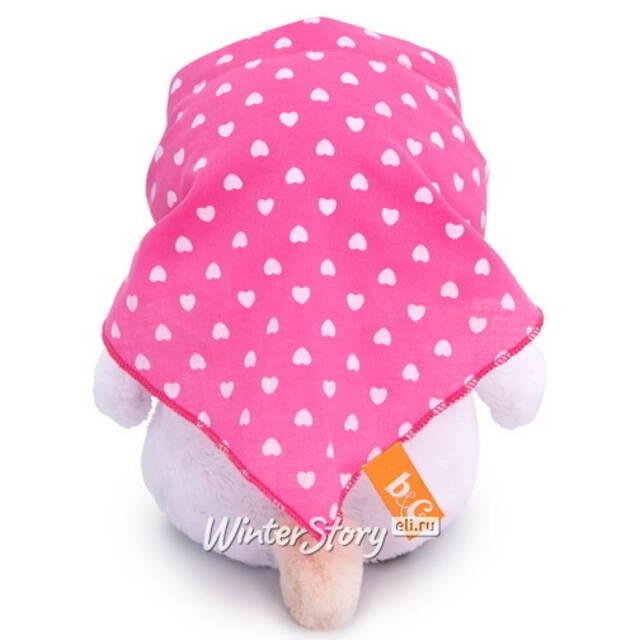 Мягкая игрушка Кошечка Лили Baby в косыночке и с корзинкой 20 см Budi Basa