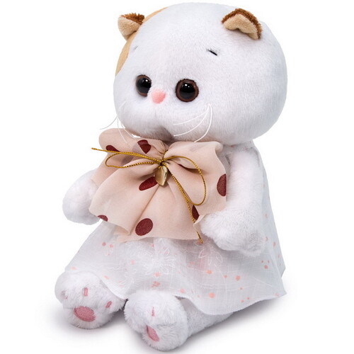 Мягкая игрушка Кошечка Лили Baby в платье с бантом 20 см Budi Basa
