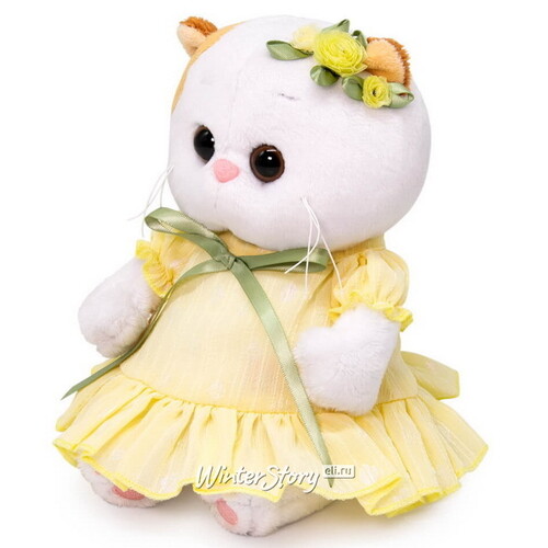 Мягкая игрушка Кошечка Лили Baby в платье из шифона 20 см Budi Basa