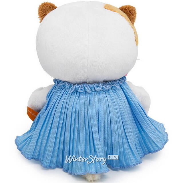Мягкая игрушка Кошечка Лили Baby в платье из жатой ткани с бантом 20 см Budi Basa