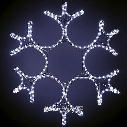 Светодиодная снежинка Ажурная 80 см, холодные белые LED, IP44 BEAUTY LED
