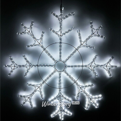 Светящаяся Снежинка 110 см, холодные белые LED, IP44 BEAUTY LED